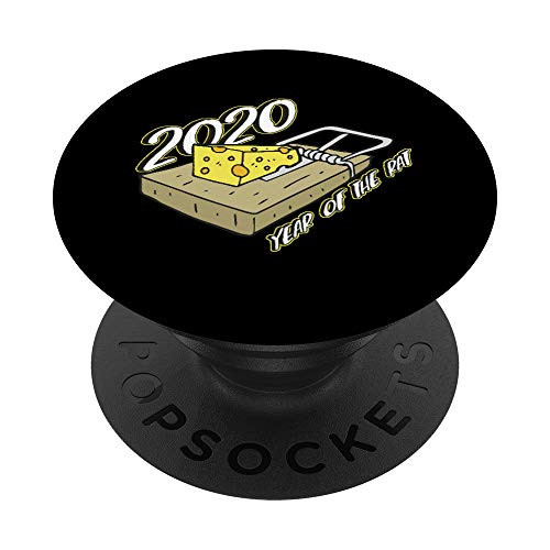 2020 Year Of The Rat Funny Mouse Trap Chinese Zodiac Humor PopSockets Grip and Stand for Phones and Tablets