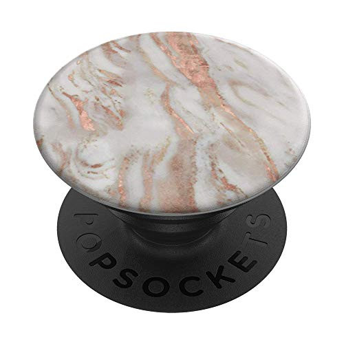 Chic Gray Pink Geometric Pattern Inspired Design PopSockets PopGrip- Swappable Grip for Phones  and  Tablets