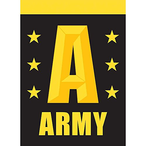 Large A Army Stars Tactical Black And Gold 13 x 18 Rectangular Small Garden Flag