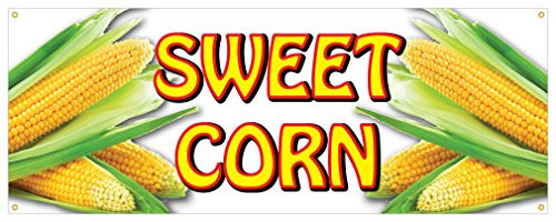 Sweet Corn Banner Market Fresh Farmer Market Concession Stand Sign 18x48