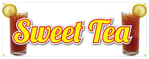 Sweet Tea Banner Sugar Tea Refreshing Ice Cold Concession Stand Sign 18x48