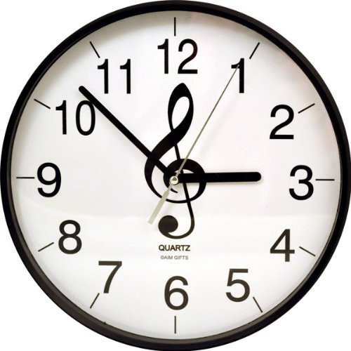 Gift House 10" Music G-Clef Wall Clock