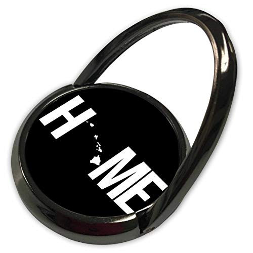3dRose Stamp City - Typography - Home with Hawaii State as The O. Black Background. - Phone Ring -phr-323962-1- 3dRose Stamp City - Typography - Home with Hawaii State as The O. Black Background. - Phone Ring -phr-323962-1-