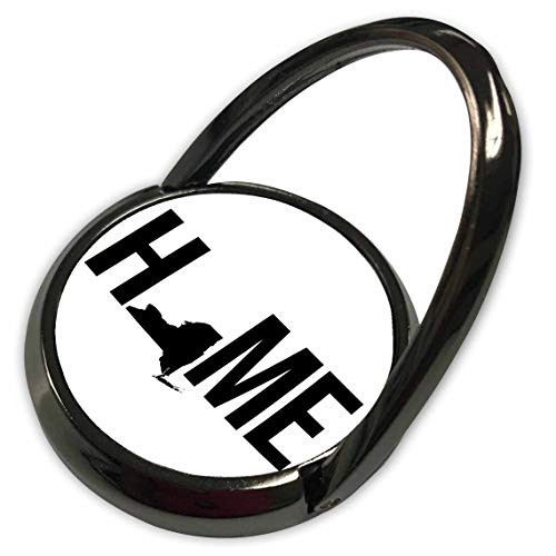 3dRose Stamp City - Typography - Home with New York State as The O. White Background. - Phone Ring -phr-324173-1-