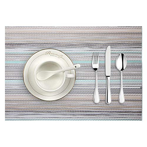Senka-M Placemat for Dining Table Washable Woven Non-Slip PVC Insulation Washable Table Mats Coasters for Drink Cup Mug Pad -A- Senka-M Placemat for Dining Table Washable Woven Non-Slip PVC Insulation Washable Table Mats Coasters for Drink Cup Mug Pad -A-