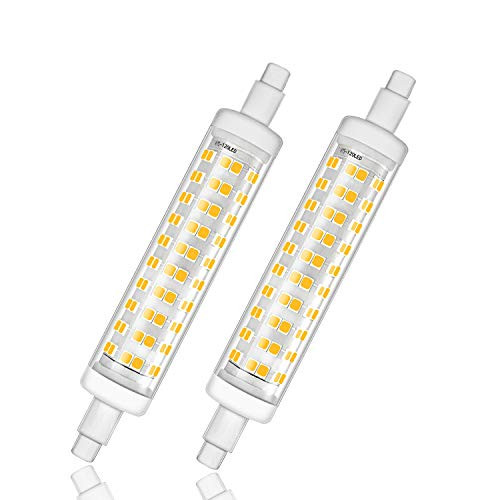 2 Pack 118mm R7S LED Bulb 100W Halogen Equivalent Replacement Bulb J Type R7S Base Double Ended Tungsten Daylight White 6000K, Not Dimmable