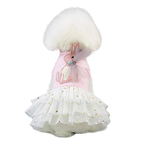 Pet Dress Howstar Super Cute Lace Dress Dog Clothes Vest Puppy Party Tutu Dress Apparel -L Pink- Pet Dress Howstar Super Cute Lace Dress Dog Clothes Vest Puppy Party Tutu Dress Apparel -L Pink-