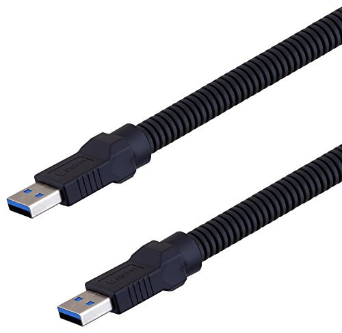 L-COM U3A00003-05M USB Cable Plastic Armored USB Type A Plug USB Type A Plug 0.5 m 1.6 ft USB 3.0 Black