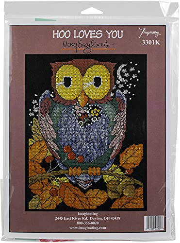 Imaginating Cross Stitch Hoo Loves You -14 Count-