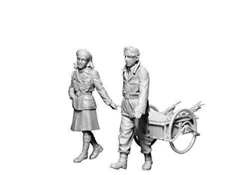 Master Box Models "Volkssturm Ammunition to The Frontline - 2 Figures and a Bicycle Trailer Set -1-35 Scale-