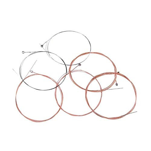DINGGUANGHE 6Pcs-Set Acoustic Guitar Strings Red Copper Guitar Strings E-A for Acoustic Folk Guitar Classic Wooden Guitar -Color - Red-
