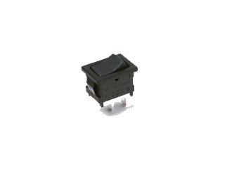 C  and  K COMPONENTS D502J12S215HQA D Series SPST On-Off Concave Curve Panel Mount Snap In Rocker Switch - 5 item-s-