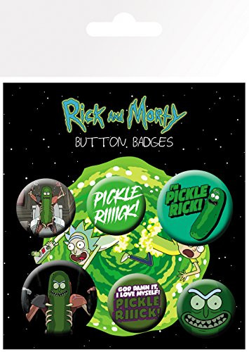 GB eye Morty Pickle Rick Badge Pack 14 x 0.3 x 10 cm Various