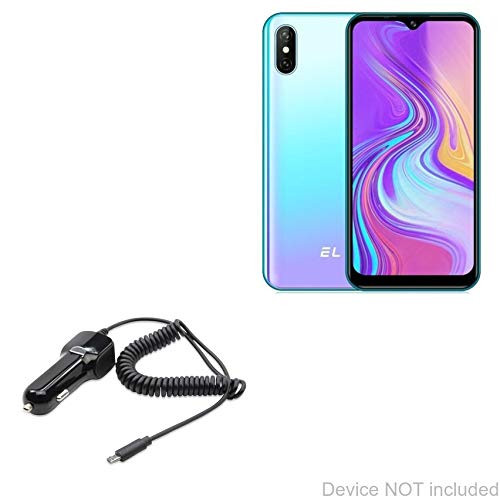 E and L D57 Car Charger BoxWave -Car Charger Plus- Car Charger and Integrated Cable for E and L D57 - Black E and L D57 Car Charger BoxWave -Car Charger Plus- Car Charger and Integrated Cable for E and L D57 - Black
