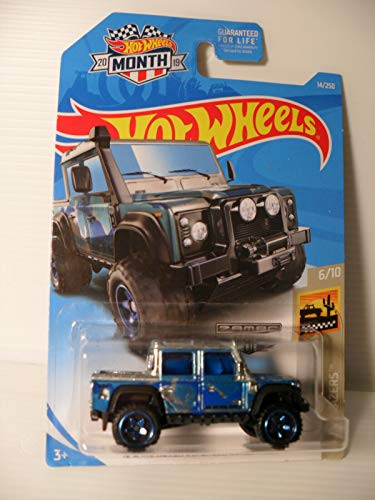DieCast Hotwheels '15 Land Rover Defender Double cab -Month Card- - Baja Blazers 6-10 -Blue- 14-250
