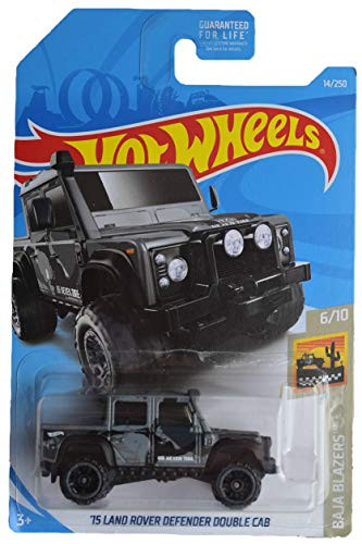 Hotwheels '15 Land Rover Defender Double Cab Baja Blazers 6-10 -Gray- 14-250