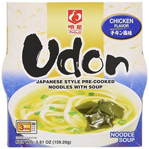 Myojo Bowl Flavored Udon Noodles Chicken 0.50 Pound -Pack of 6-