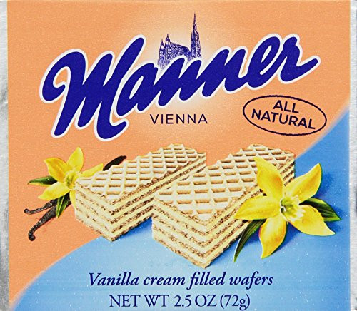 Manner Wafers Vanilla Pocket Pack 2.54-Ounce -Pack of 12-