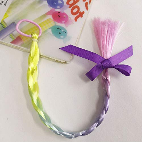 Colorful Wig Braid Elastic Hair Band Rubber Band Hair Accessories Kids Wig Headband Girls Twist Braid Rope Headdress Child Gift 14 Szie for all