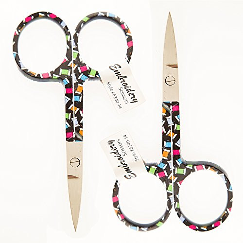 Allary 6340-14-Spool Ultra Fine 3-1-2 Inch Embroidery Scissors - Spools -Set of 2 Embroidery Scissors-