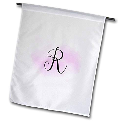 3dRose Gabriella B - Monogram - Image of Pink Watercolor R Monogram - 12 x 18 inch Garden Flag -fl-305587-1- 3dRose Gabriella B - Monogram - Image of Pink Watercolor R Monogram - 12 x 18 inch Garden Flag -fl-305587-1-