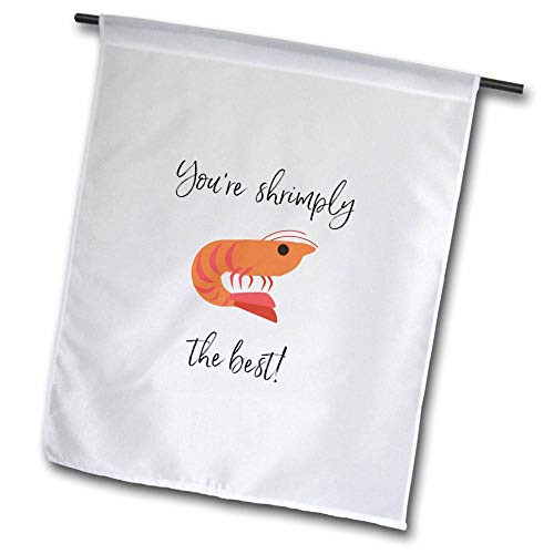 3dRose Nicole R. - Quote - Image of Youre Shrimply The Best - 12 x 18 inch Garden Flag -fl-309373-1- 3dRose Nicole R. - Quote - Image of Youre Shrimply The Best - 12 x 18 inch Garden Flag -fl-309373-1-