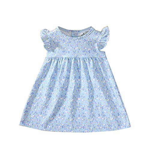 Lurryly Summer Casual Sleeveless Soft Cute Floral Printed Princess Dress for 6M-3Y Toddler Baby Girls Beach Sundress Light Blue 18-24 Months Lurryly Summer Casual Sleeveless Soft Cute Floral Printed Princess Dress for 6M-3Y Toddler Baby Girls Beach Sundress Light Blue 18-24 Months