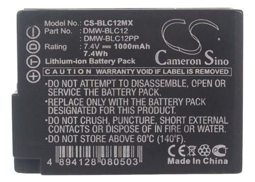 High Capacity 1000mAh - 7.40Wh Replacement Battery for Leica Leica Q V-Lux 4 BP-DC12