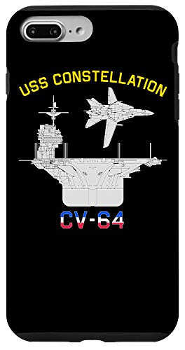 iPhone 7 Plus-8 Plus USS Constellation CV-64 Aircraft Carrier F-14 Tomcat Case