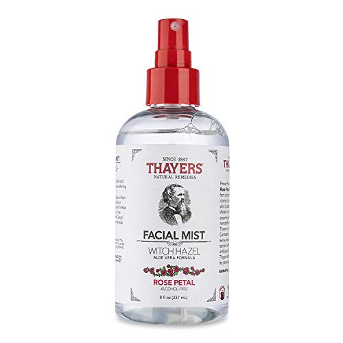 THAYERS Natural Remedies Alcohol-Free Rose Petal Witch Hazel Facial Mist Toner 8 Ounce 2-Pack