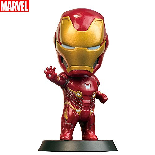 TinPlanet Marvel Avengers Endgame Iron Man Action Figure Collectible, Car Decoration Bobble Head Doll, 4 Inches