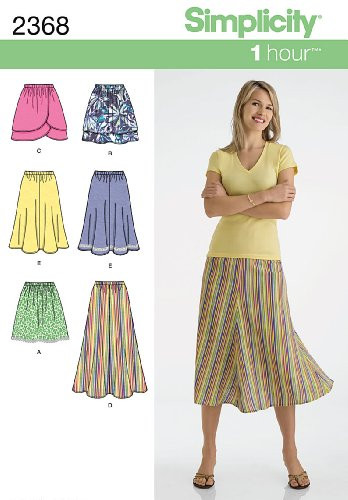 Simplicity Sewing Pattern 2368 Misses' Skirts R5 -14-16-18-20-22-