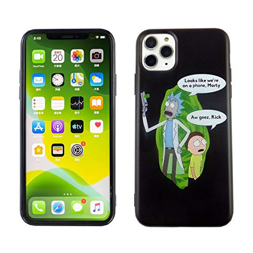 iPhone 11 Pro Max TPU Case CASEVEREST 3D Print Design Slim Fit Cover Rick  and  Morty We're on a Phone IP 11PM
