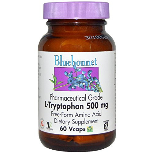 Bluebonnet Nutrition L Tryptohan 500mg 60 Veggie Capsules