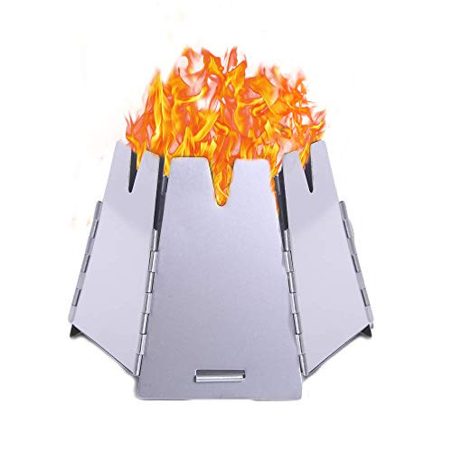 Aoligei Camping Stove,Folding Wood Stove, Portable Compact Stainless Steel Lightweight Stove Outdoor Picnic BBQ Backpacking Camping Wood Burning Stove Alcohol Burner Pocket Stove Aoligei Camping Stove,Folding Wood Stove, Portable Compact Stainless Steel Lightweight Stove Outdoor Picnic BBQ Backpacking Camping Wood Burning Stove Alcohol Burner Pocket Stove