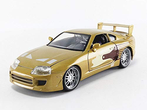 Jada 2 Fast 2 Furious Slap Jack's Toyota Supra Die-Cast Collectible Toy Vehicle Car, Gold with Decals, 1: 24 Scale, Copper