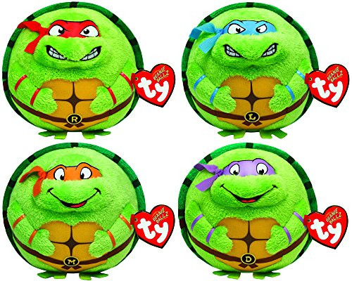 Ty Teenage Mutant Turtles Beanie Ballz Plush Toy Set of 4