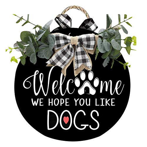Welcome Wreath Sign for Farmhouse Front Porch Decor Rustic Door Hangers Front Door with Premium Greenery-Front Door Welcome Wreath Hanging Spring Housewarming Gift for Home Decoration -E- Welcome Wreath Sign for Farmhouse Front Porch Decor Rustic Door Hangers Front Door with Premium Greenery-Front Door Welcome Wreath Hanging Spring Housewarming Gift for Home Decoration -E-