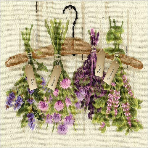 RIOLIS - Herbs - Counted Cross Stitch Kit - 12" x 9" 14 Count 21 Colors