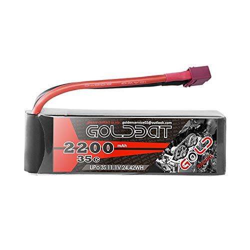 GOLDBAT 11.1V 2200mAh 3S 35C Lipo Battery with Deans (XT60) Plug for RC Evader BX Car RC Truggy RC Truck RC Airplane RC Heli UAV Drone FPV (1 Pack)