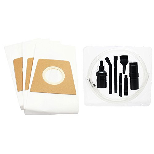 UpStart Battery 3 Replacement for Dirt Devil M086365 Vacuum Bags with 7-Piece Micro Vacuum Attachment Kit - Compatible with Dirt Devil 3920047001 3920048001 Type U Vacuum Bags