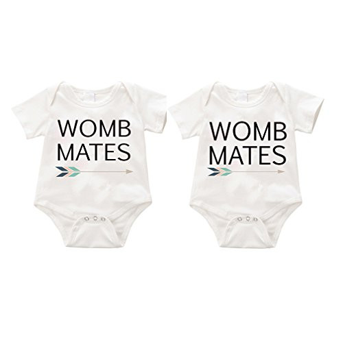 Womb Mates - Dual Twins 2 set Baby Creeper Romper Toddler