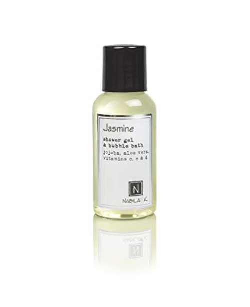 N Nabila K Jasmine Shower Gel  and  Bubble Bath With Jojoba Aloe Vera And Vitamins C E  and  D 2.4 ounces