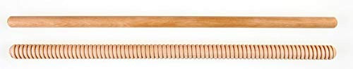 Natural 14 inch rhythm sticks pair - one plain one beaded