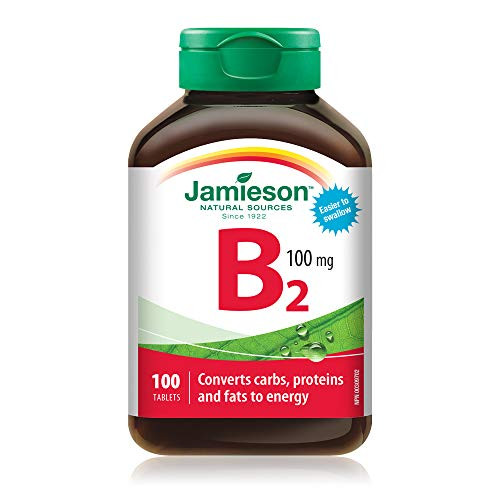Jamieson Vitamin B2 -Riboflavin- 100 mg 100 tablets Jamieson Vitamin B2 -Riboflavin- 100 mg 100 tablets