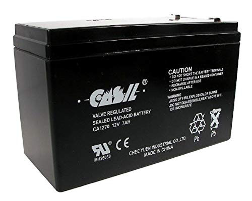 R and D 5390 12V 7Ah Replacement Battery by Casil CA1270 12v 7ah