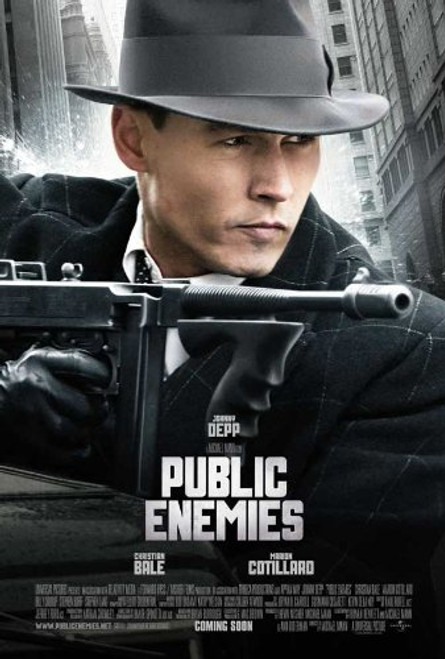 Pop Culture Graphics Public Enemies Poster B 27x40 Johnny Depp Christian Bale Billy Crudup