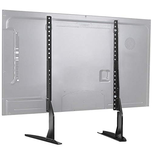 PERLESMITH Universal Table Top TV Stand for 37-65 Inch Flat Screen, LCD TVs Premium Height Adjustable Leg Base Stand Holds up to 110lbs, VESA up to 800x400mm
