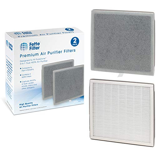 Fette Filter -2 Pack of High Efficiency 3-in-1 H13 Medical Grade True HEPA Replacement Filters Compatible with Pure Enrichment Pure Zone PureZone Air Purifier Compare to Part PEAIRFIL Fette Filter -2 Pack of High Efficiency 3-in-1 H13 Medical Grade True HEPA Replacement Filters Compatible with Pure Enrichment Pure Zone PureZone Air Purifier Compare to Part PEAIRFIL