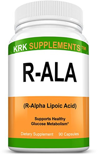1 Pack R-ALA R-Alpha Lipoic Acid 200mg 90 Capsules KRK Supplements